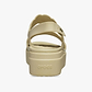 Crocs Brooklyn Woven Upper Low Wedge  -  סנדלי פלטפורמה קרוקס ברוקלין לנשים בצבע צ'אי