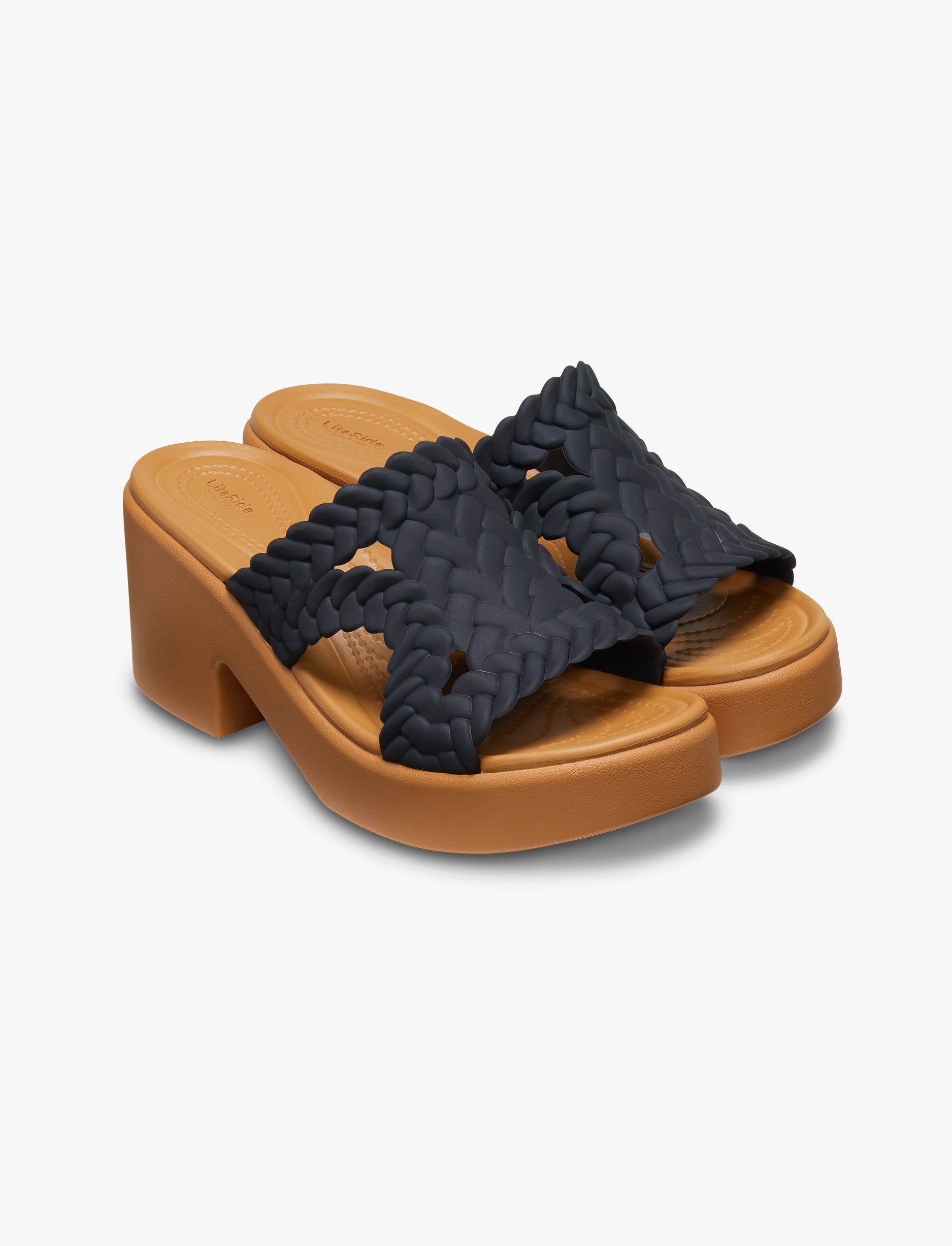 Crocs Brooklyn Woven Slide Heel - כפכפי עקב קרוקס ברוקלין לנשים