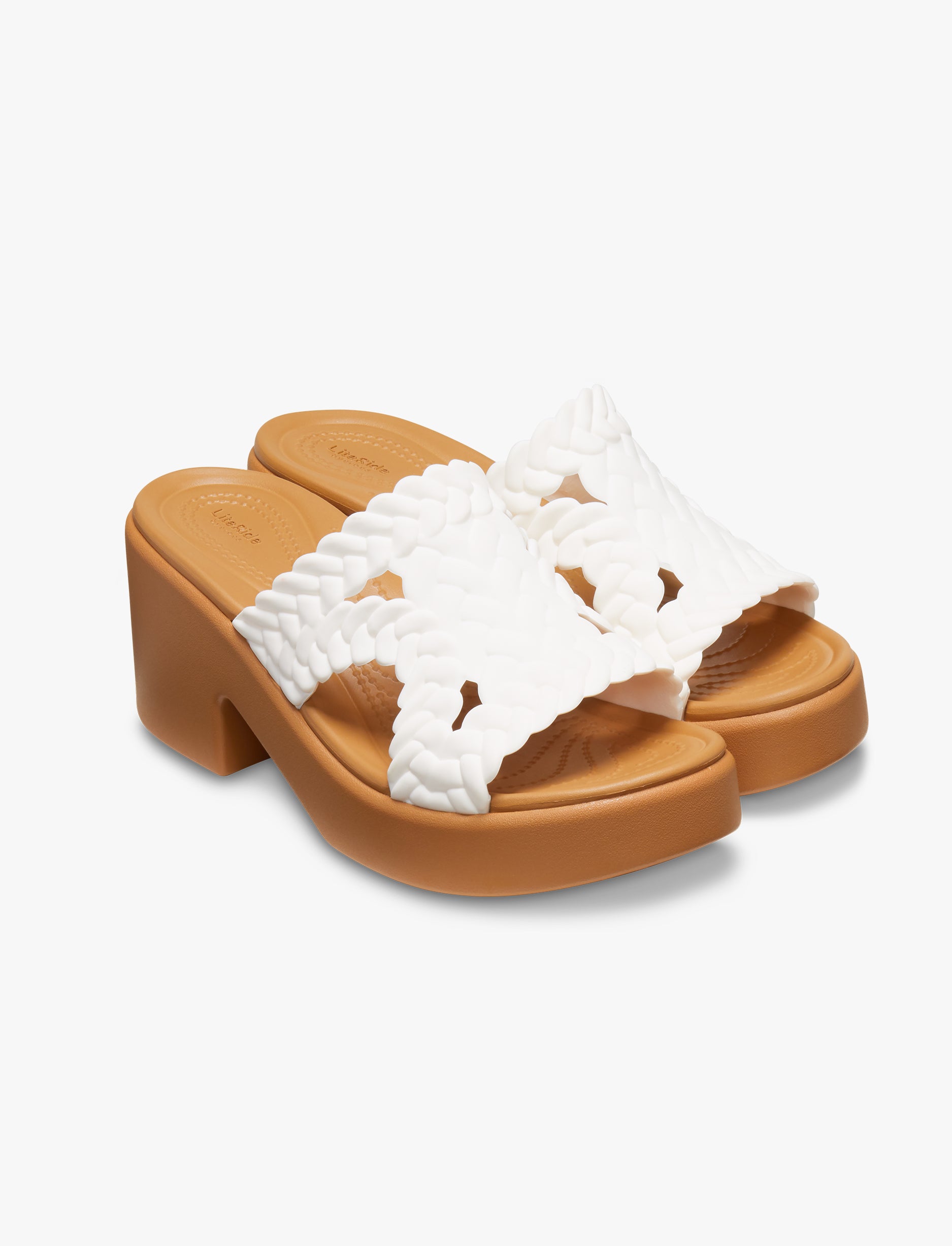 Crocs Brooklyn Woven Slide Heel - כפכפי עקב קרוקס ברוקלין לנשים