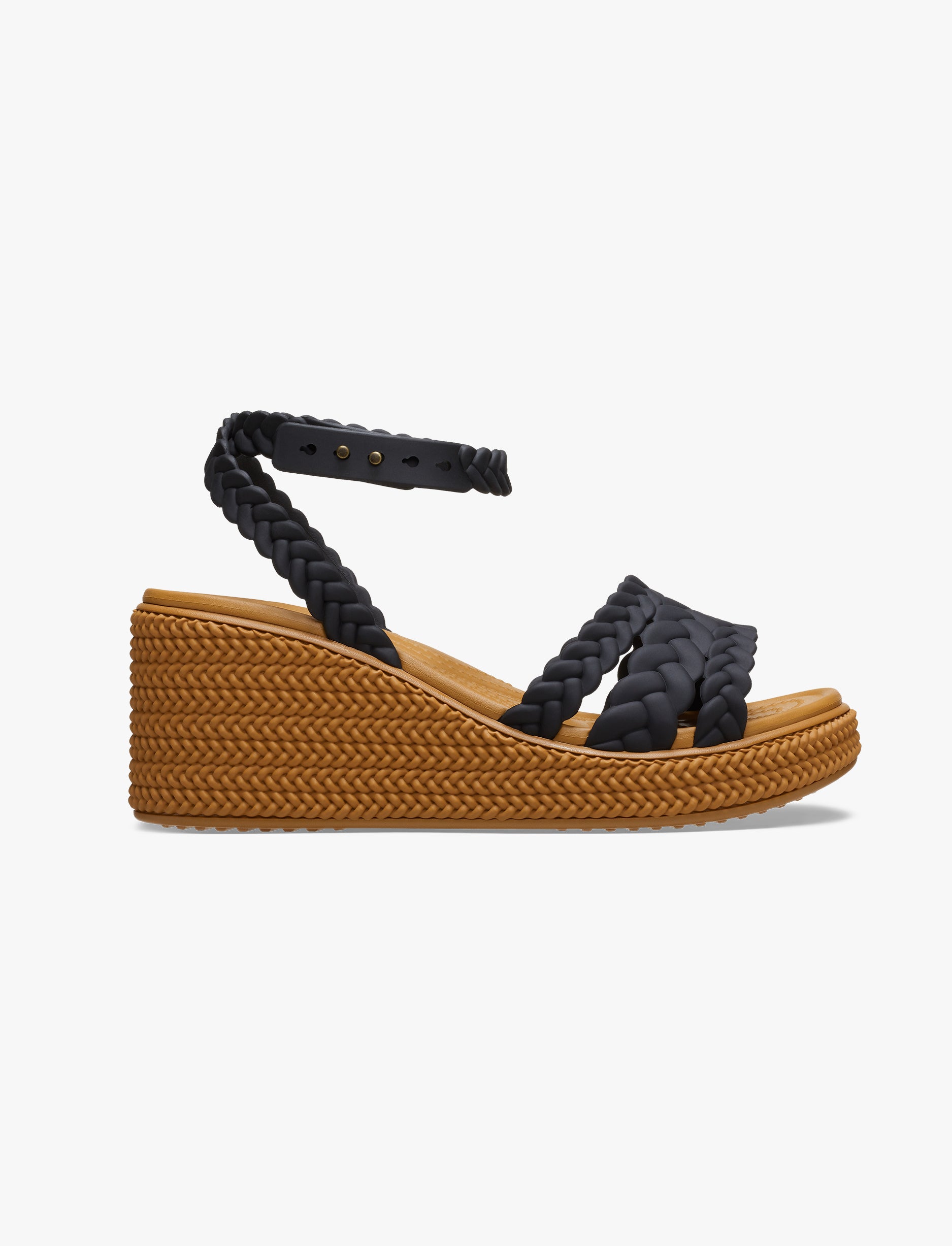 Crocs Brooklyn Woven Ankle Strap Wedge - סנדלי פלטפורמה קרוקס לנשים