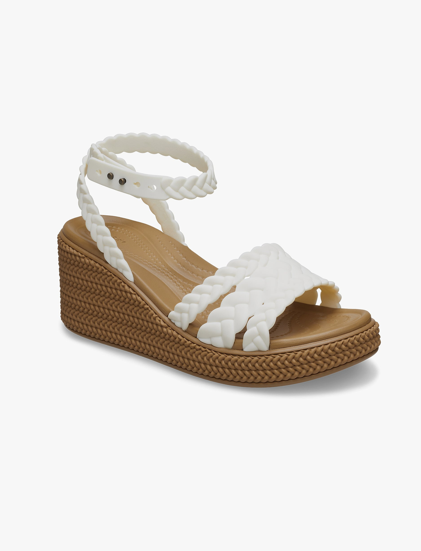 Crocs Brooklyn Woven Ankle Strap Wedge - סנדלי פלטפורמה קרוקס לנשים