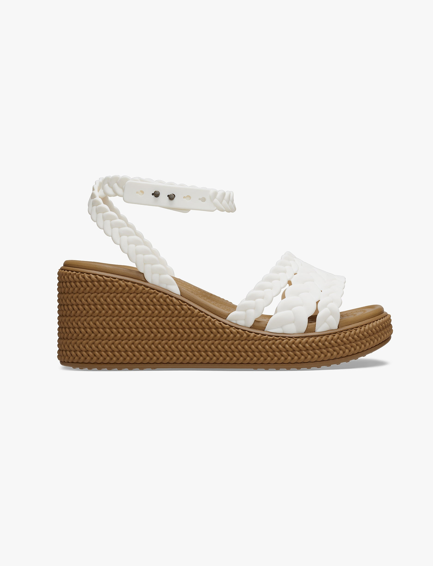 Crocs Brooklyn Woven Ankle Strap Wedge - סנדלי פלטפורמה קרוקס לנשים