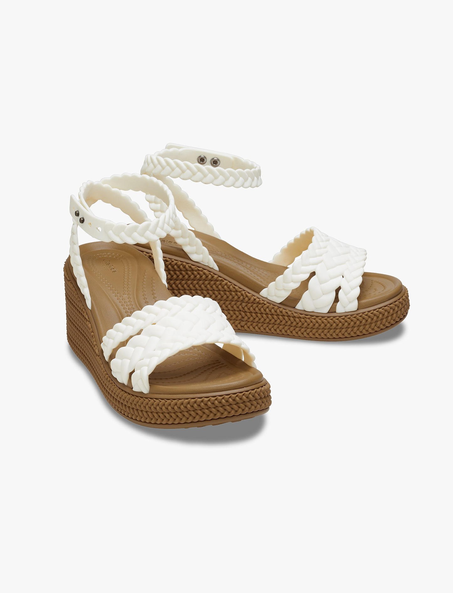 Crocs Brooklyn Woven Ankle Strap Wedge - סנדלי פלטפורמה קרוקס לנשים