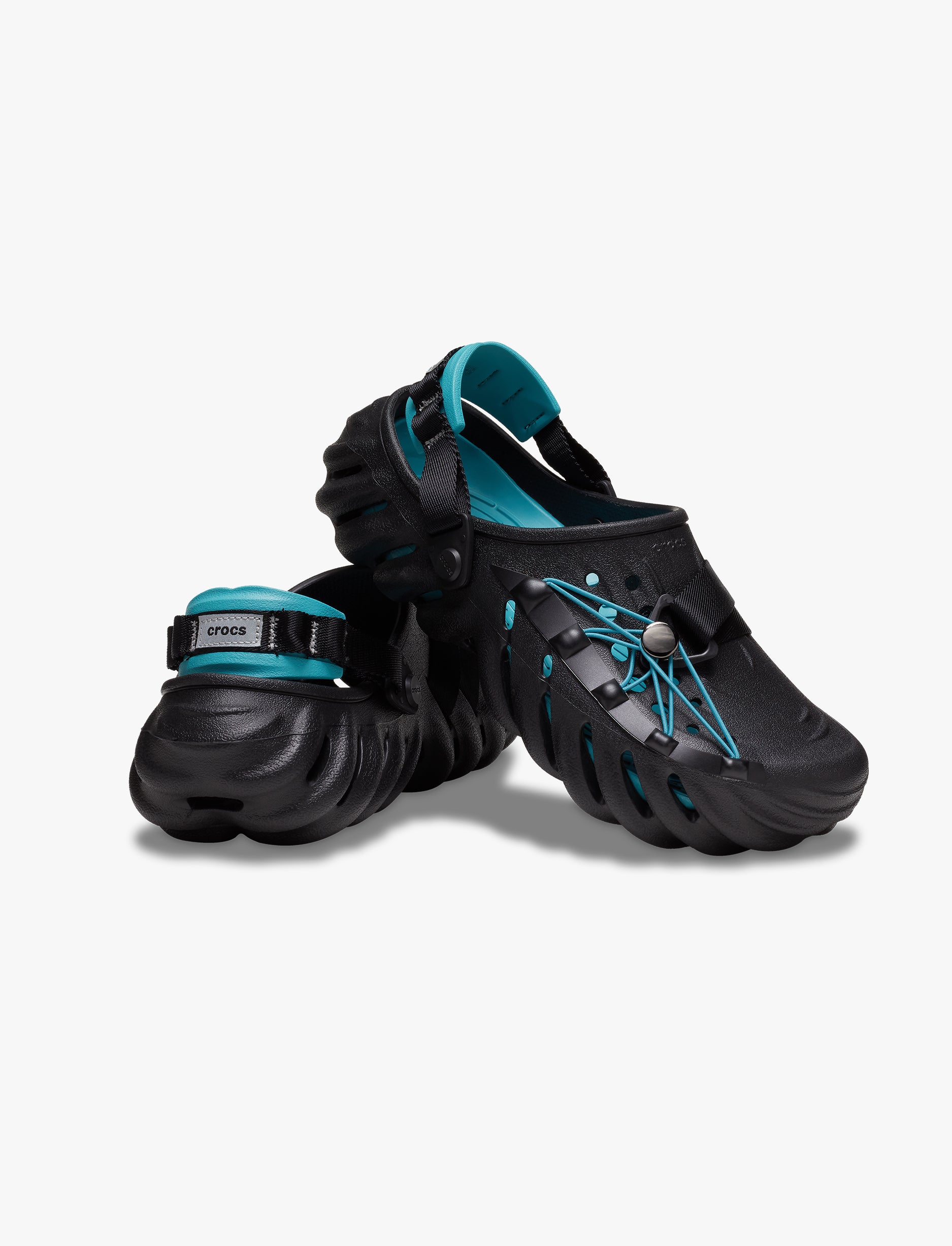 Crocs Echo Reflective Laces Clog - כפכפי קלוג אקו קרוקס בצבע שחור