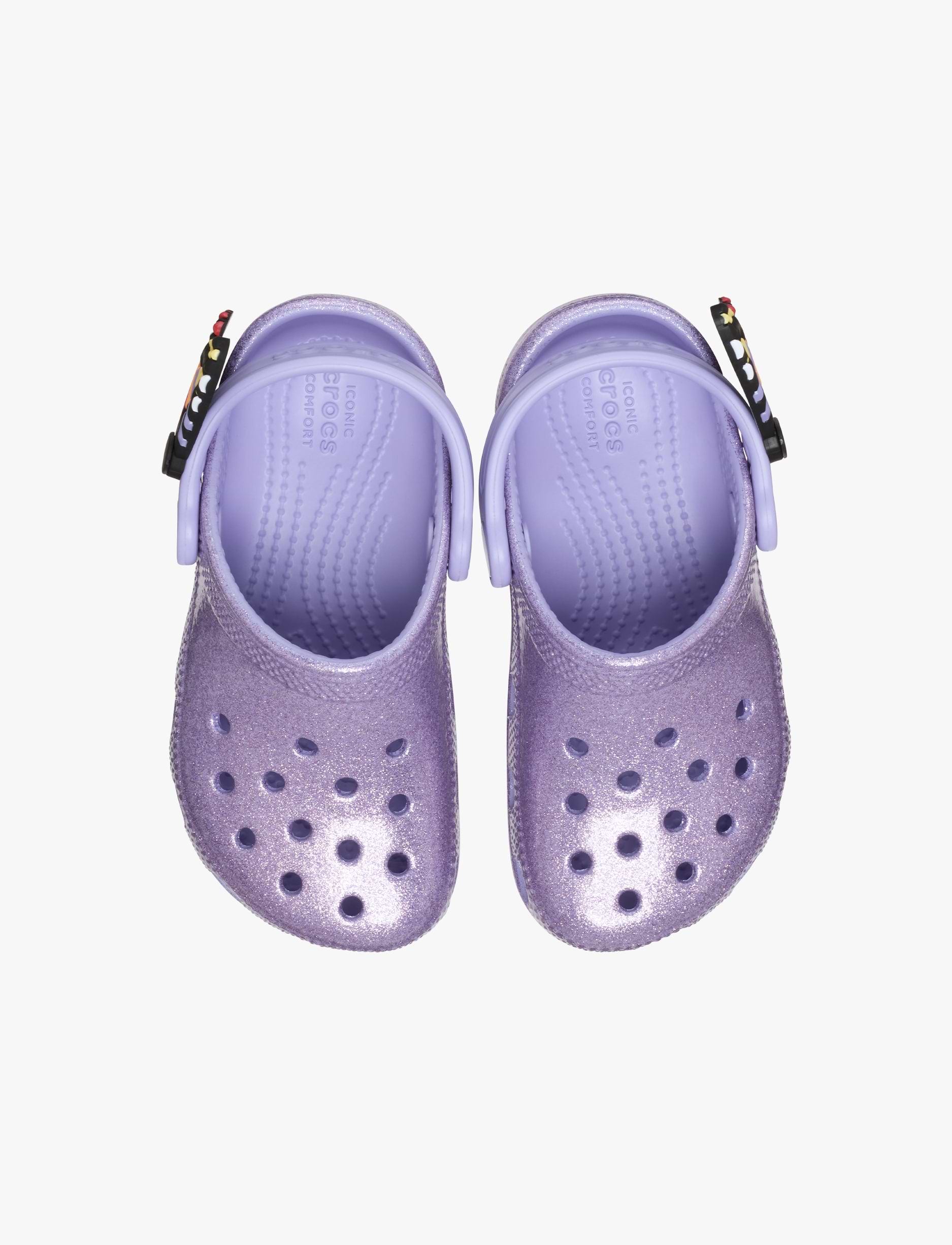 Crocs Classic I AM Butterfly Clog T - כפכפי קרוקס קלוג בעיטור פרפר בצבע סגול נצנצים