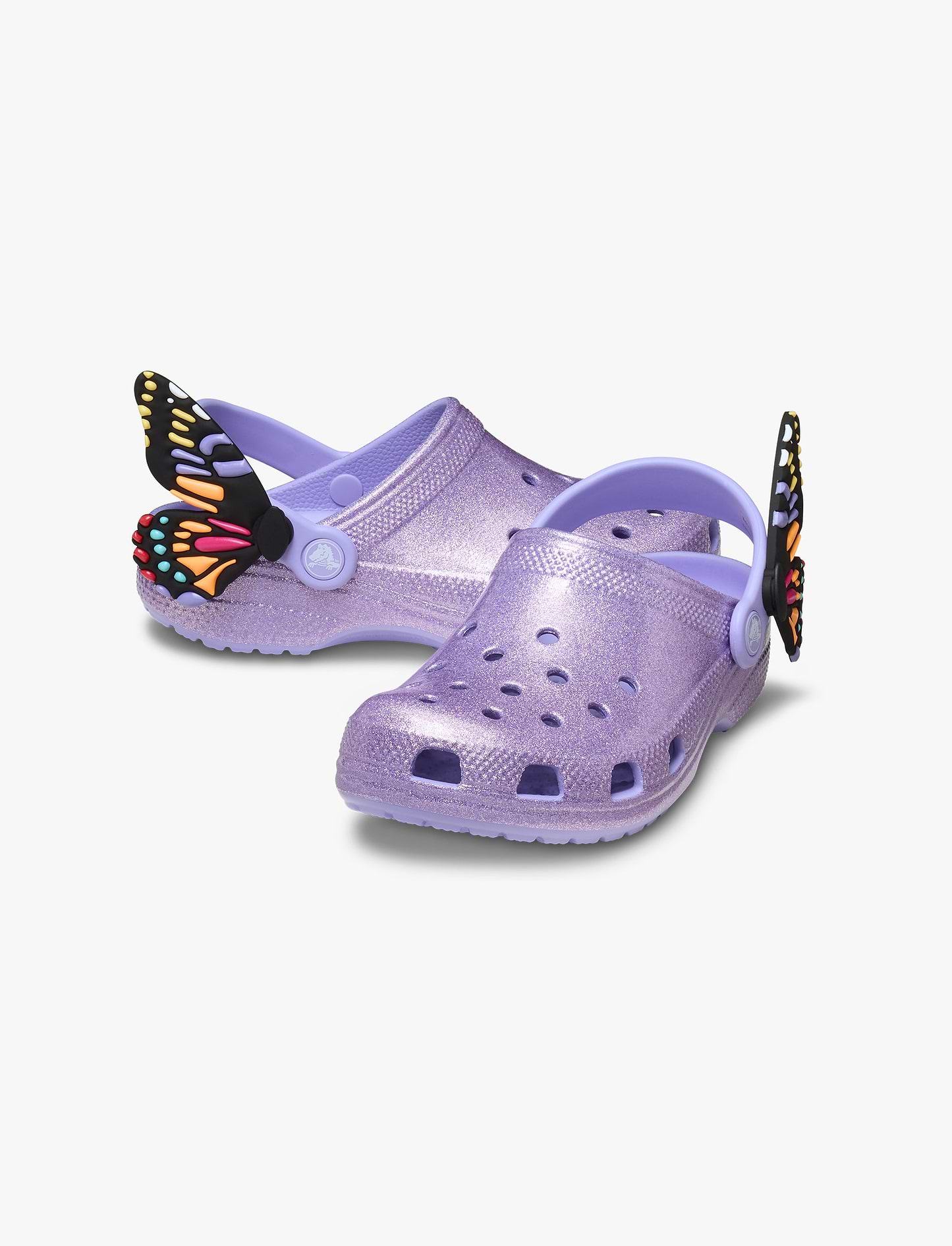 Crocs Classic I AM Butterfly Clog T - כפכפי קרוקס קלוג בעיטור פרפר בצבע סגול נצנצים