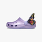 Crocs Classic I AM Butterfly Clog T - כפכפי קרוקס קלוג בעיטור פרפר בצבע סגול נצנצים