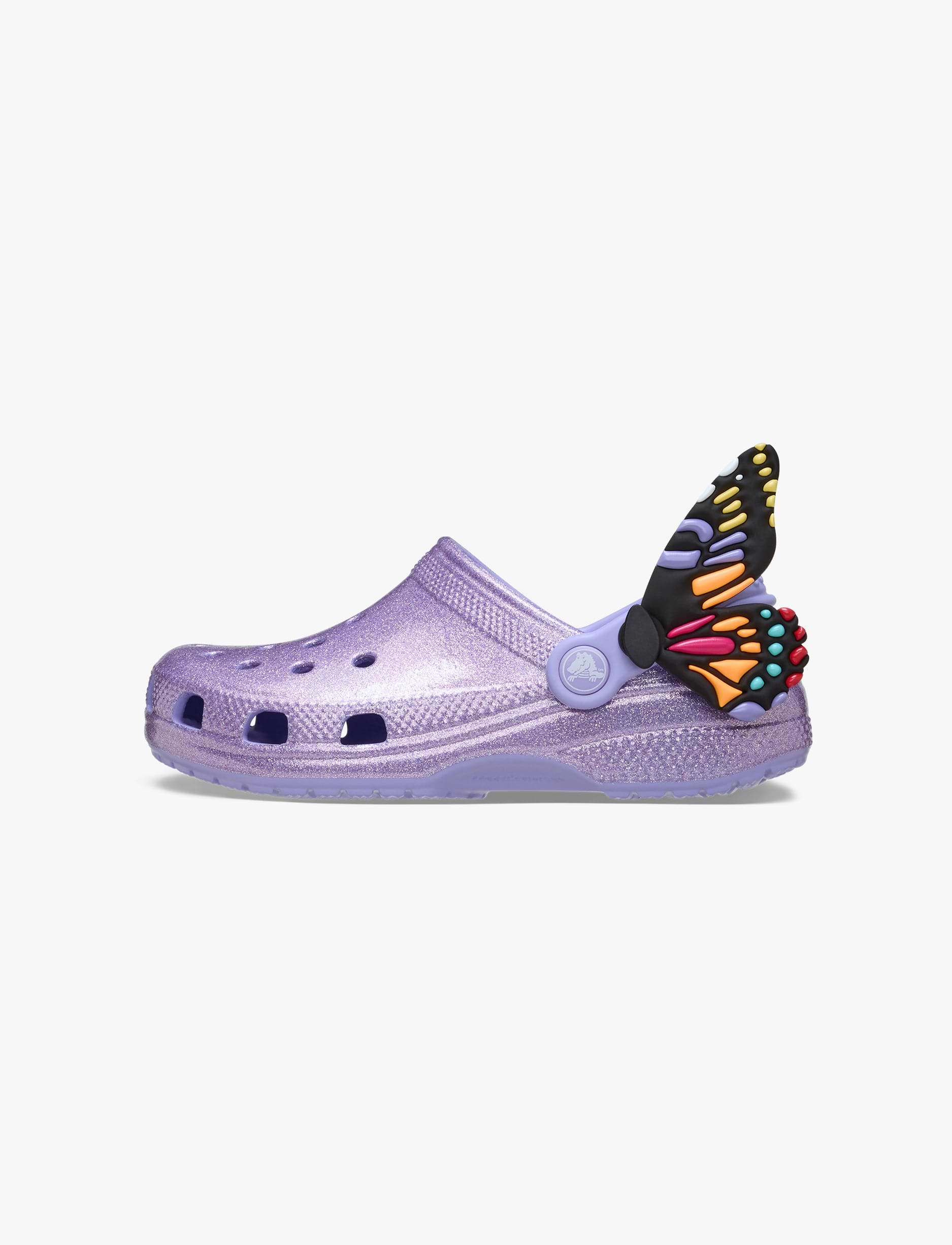 Crocs Classic I AM Butterfly Clog T - כפכפי קרוקס קלוג בעיטור פרפר בצבע סגול נצנצים
