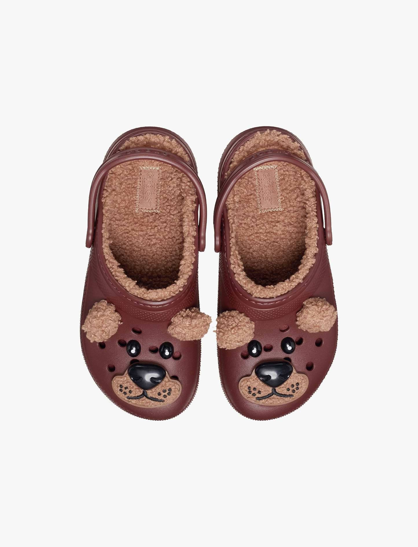 Crocs Classic Lined I AM Brown Bear Clog T - כפכפי קלוג קרוקס בעיצוב דוב לפעוטות בצבע חום