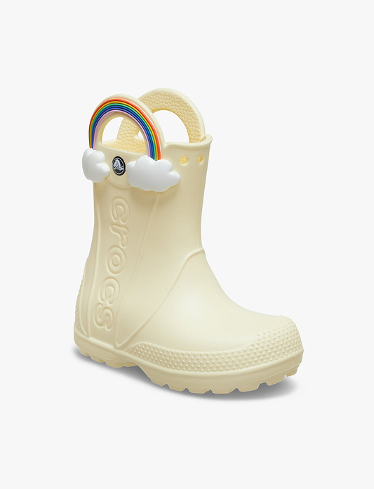 Crocs Handle It Rainbow Rain Boot Kids - מגפי גשם לילדים קרוקס קשת בענן בצבע קרם