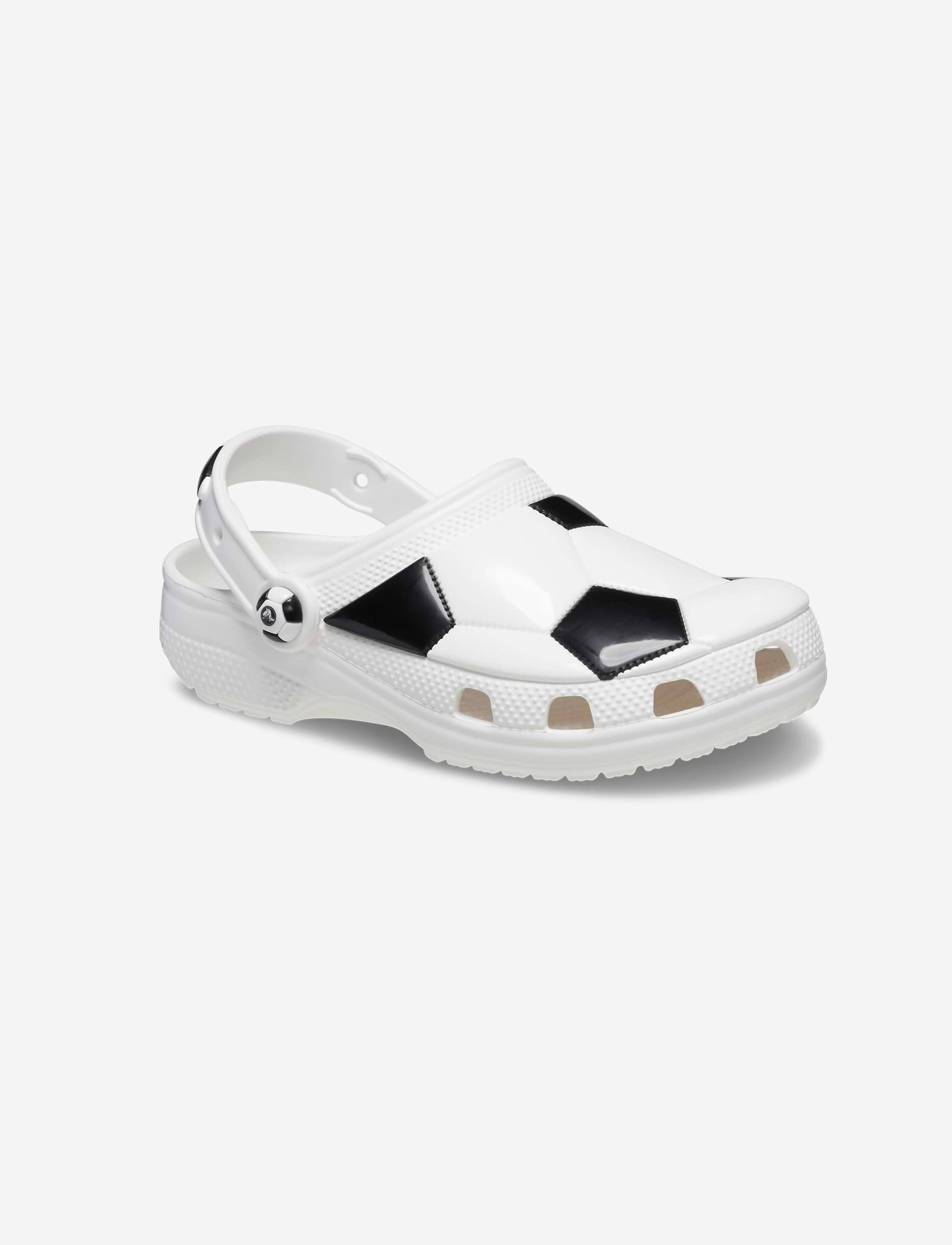 Crocs Classic Soccer Ball Clog K - כפכפי קרוקס קלוג לילדים בצבע לבן בהדפס כדור רגל