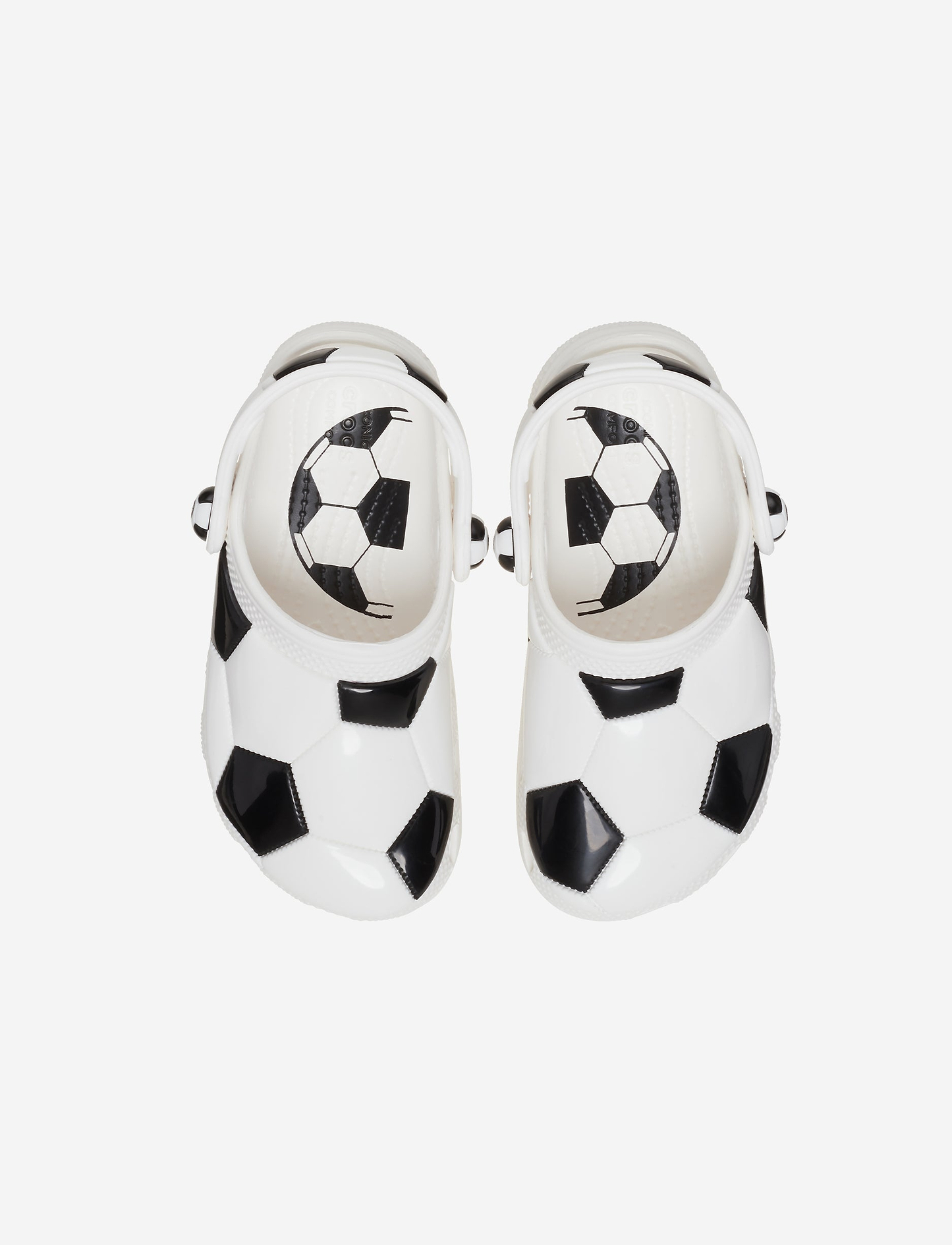 Crocs Classic Soccer Ball Clog K - כפכפי קרוקס קלוג לילדים בצבע לבן בהדפס כדור רגל