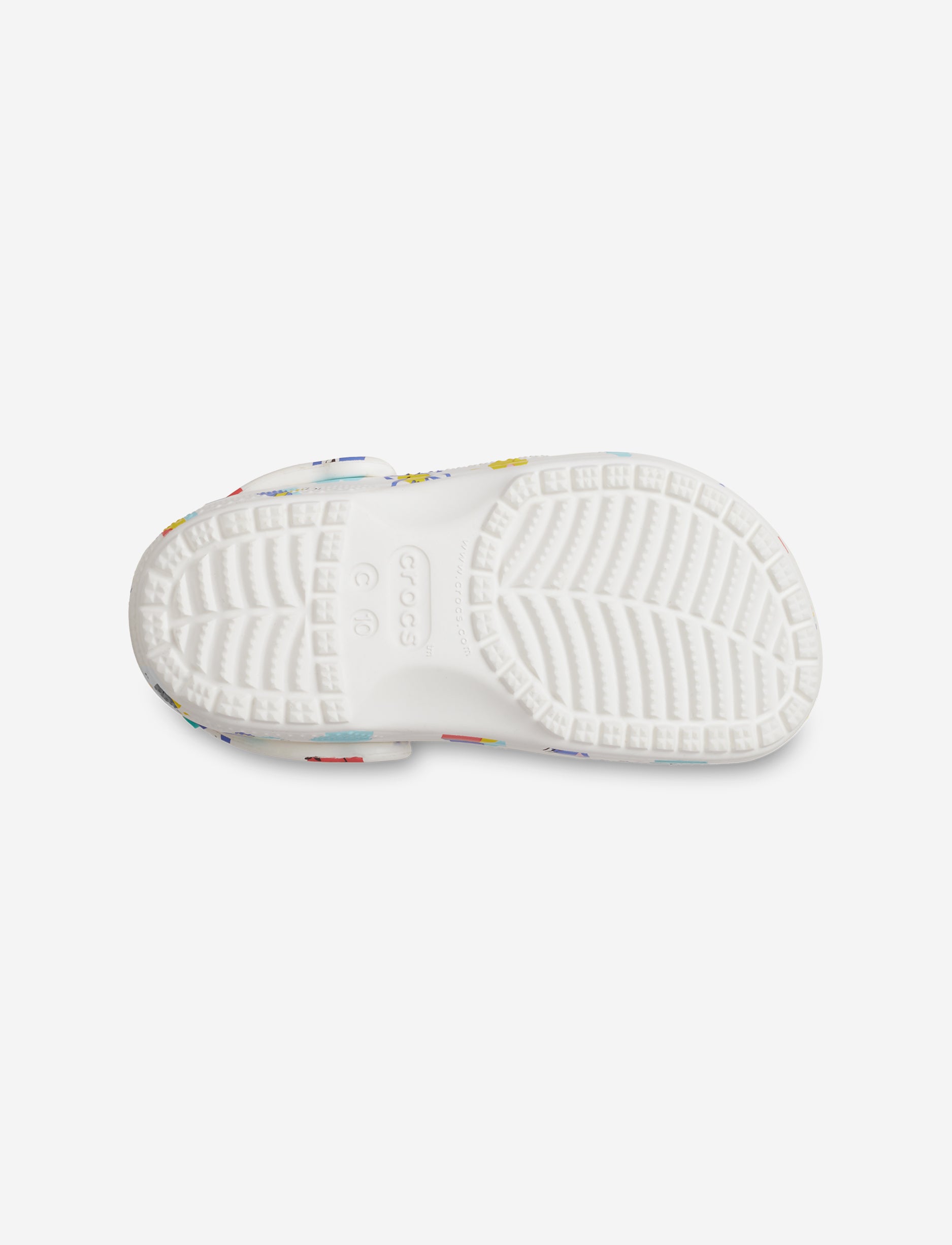 Crocs Classic Soccer Ball Clog K - כפכפי קרוקס קלוג לילדים בצבע לבן בהדפסים צבעוניים