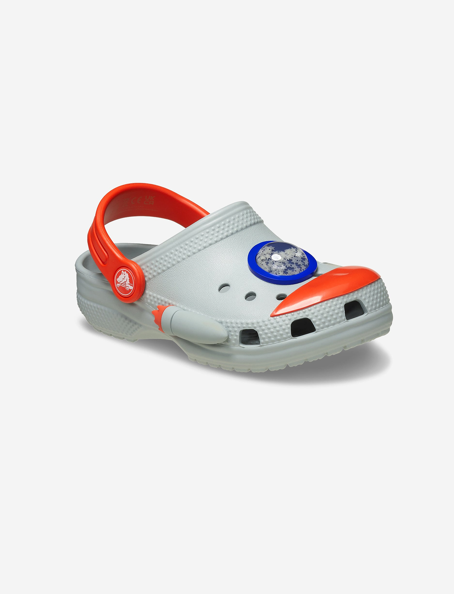 Crocs Classic Rocket Ship Clog T - כפכפי קרוקס קלוג לילדים בצבע אפור בעיצוב חללית