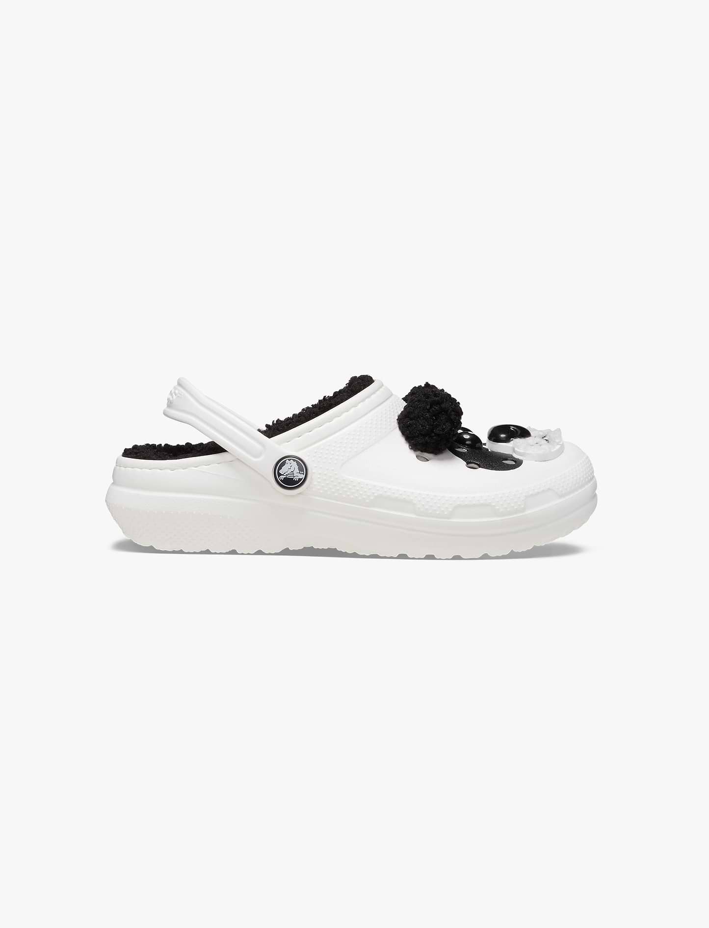 Crocs Toddler Classic Lined I AM Panda Bear Clog T - כפכפי קלוג קרוקס בעיצוב דוב פנדה לפעוטות בצבע לבן/שחור