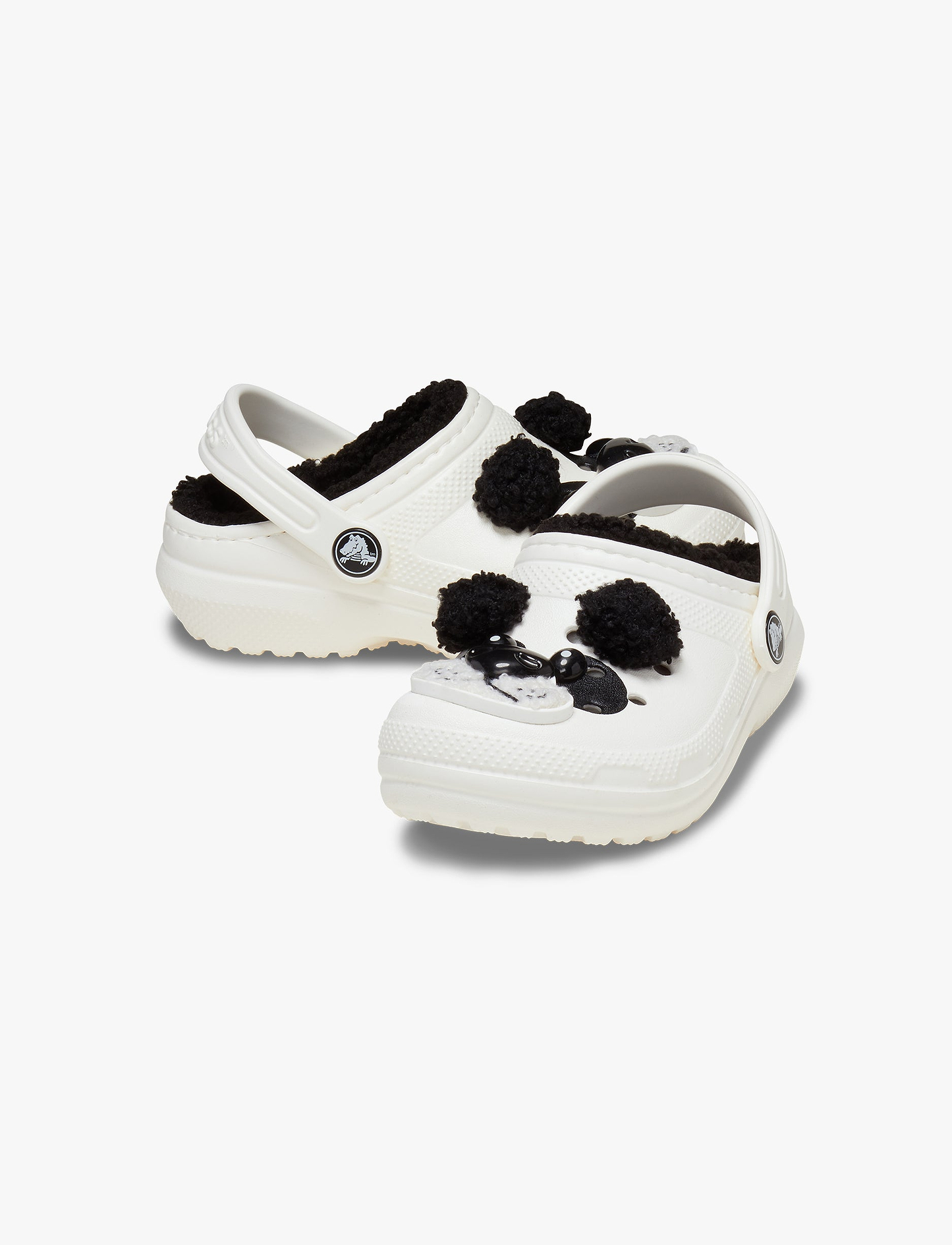 Crocs Toddler Classic Lined I AM Panda Bear Clog T - כפכפי קלוג קרוקס בעיצוב דוב פנדה לפעוטות בצבע לבן/שחור