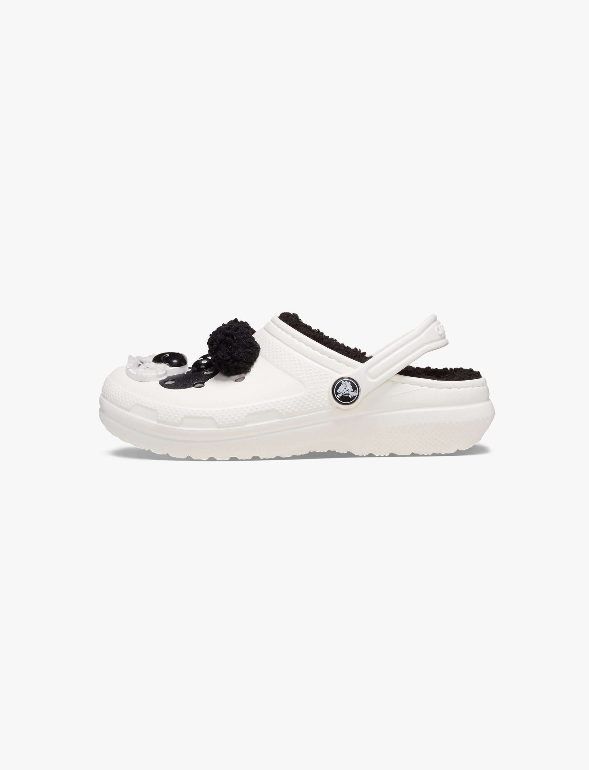 Crocs Toddler Classic Lined I AM Panda Bear Clog T - כפכפי קלוג קרוקס בעיצוב דוב פנדה לפעוטות בצבע לבן/שחור