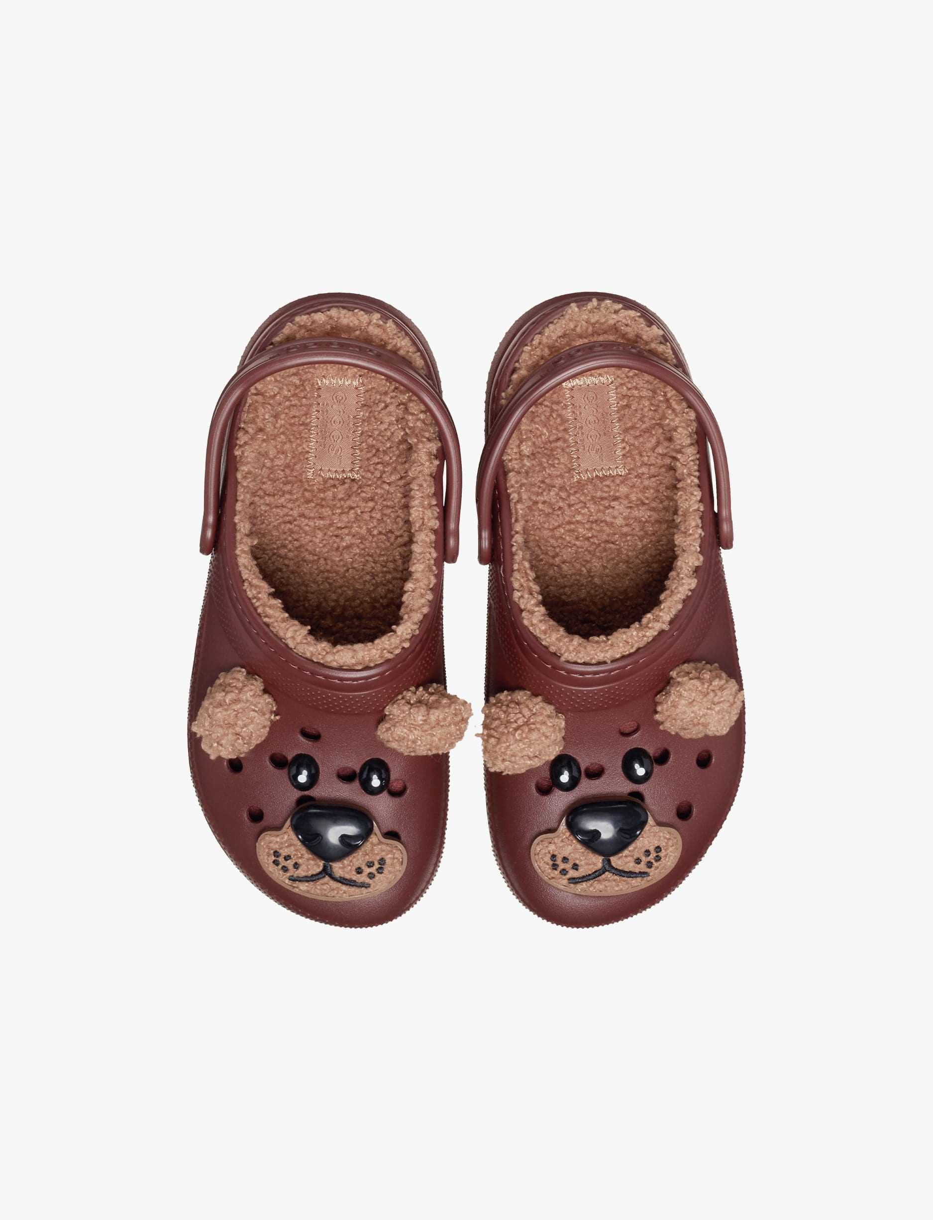 Crocs Classic Lined I AM Brown Bear Clog K - כפכפי קלוג קרוקס בעיצוב דוב לילדים בצבע חום