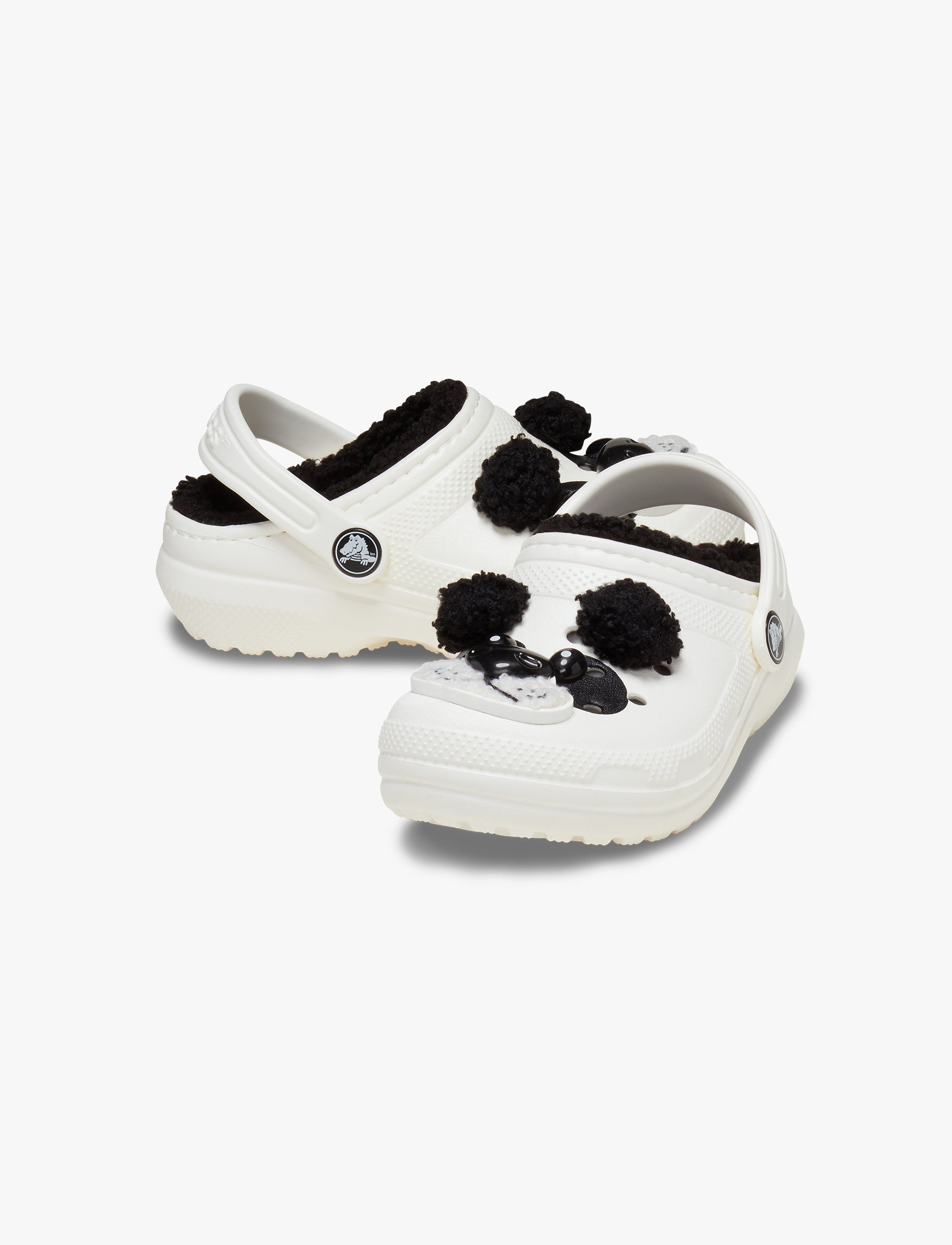 Crocs Classic Lined I AM Panda Bear Clog K - כפכפי קלוג קרוקס בעיצוב דוב פנדה לילדים בצבע לבן/שחור