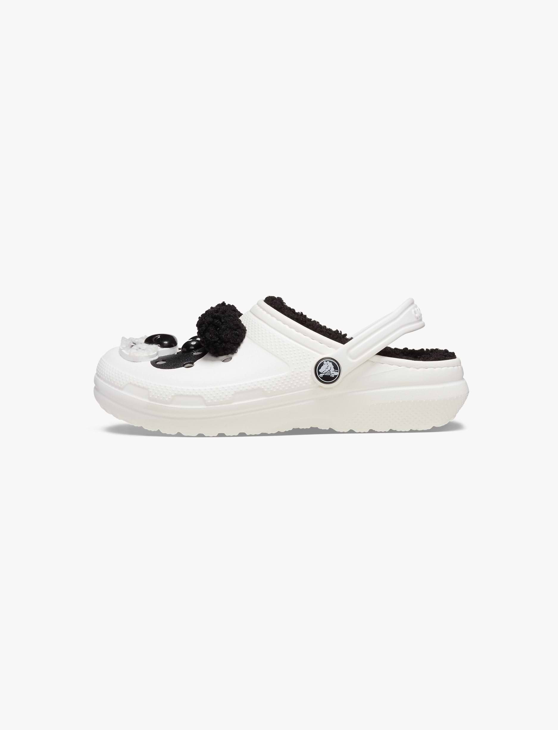 Crocs Classic Lined I AM Panda Bear Clog K - כפכפי קלוג קרוקס בעיצוב דוב פנדה לילדים בצבע לבן/שחור