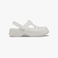 Crocs Classic Mary Jane Clog K - כפכפי קלוג קרוקס מרי ג'ין לבנות בצבע לבן גיר