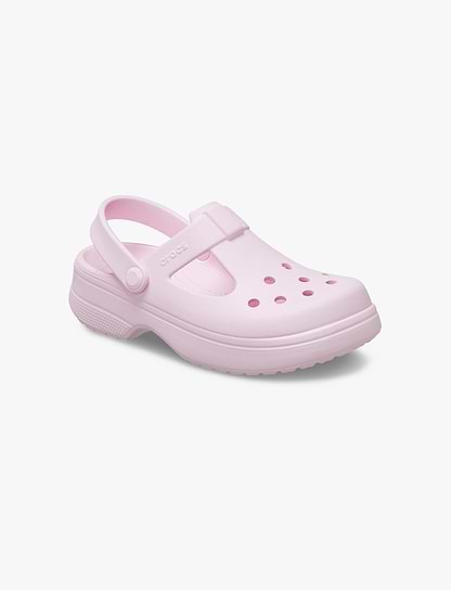 Crocs Classic Mary Jane Clog T - כפכפי קלוג קרוקס מרי ג'ין לבנות מידות קטנות בצבע ורוד