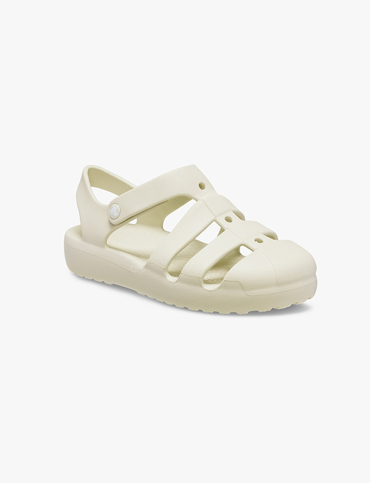 Crocs Classic Fisherman T -  סנדלי קרוקס פישרמן לבנות בצבע אבן חול מידות קטנות