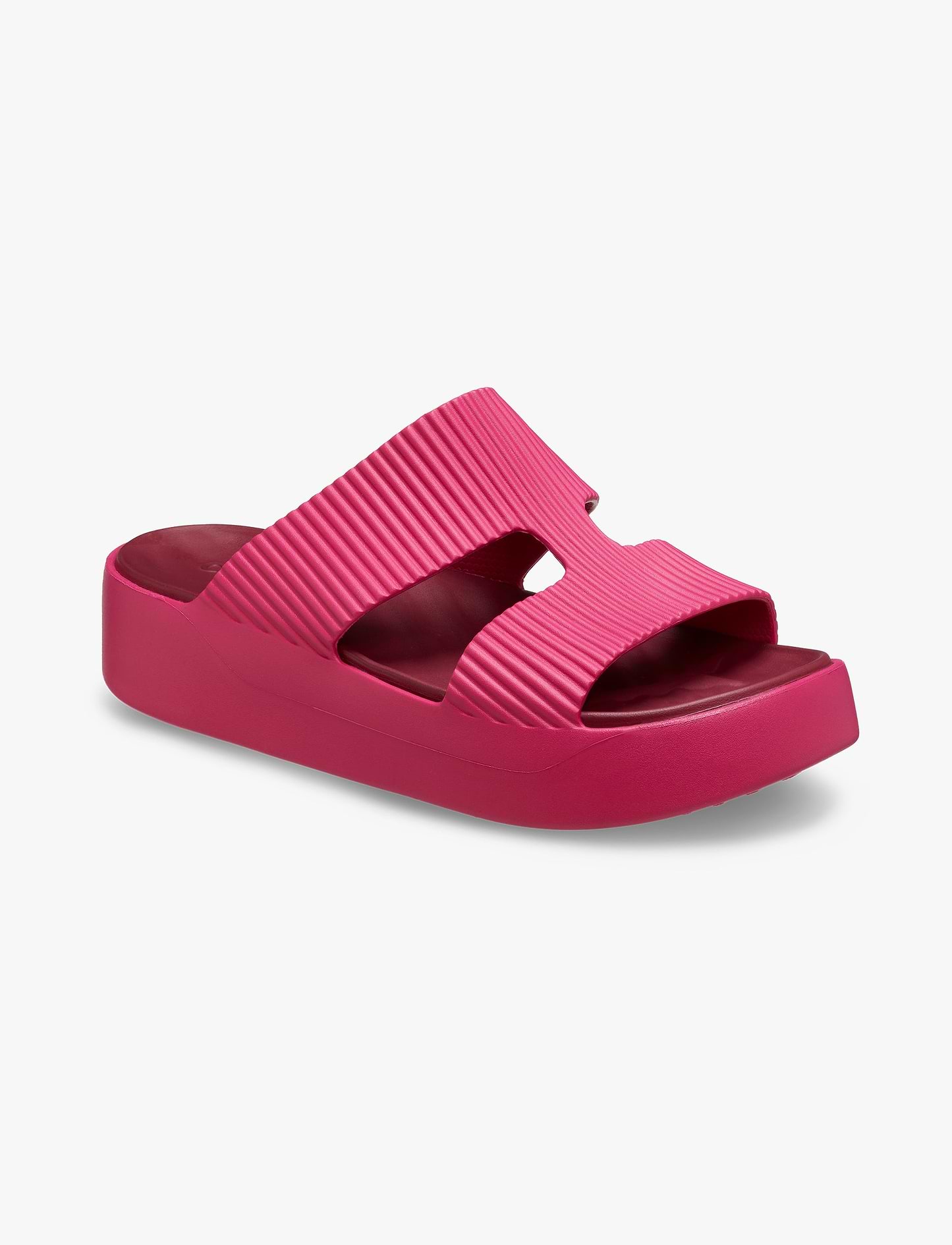 Crocs Getaway Groove Platform HStrap - סנדלי פלטפורמה קרוקס לנשים בצבע ורוד