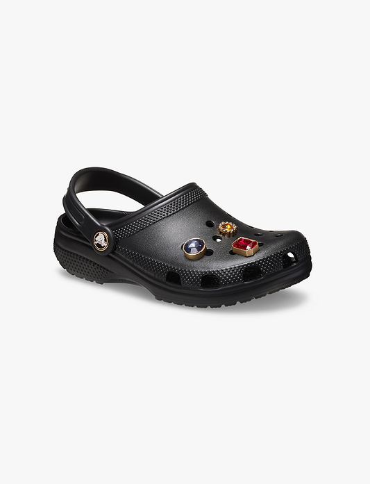 Crocs Classic Jewel Clog K -  כפכפי קרוקס לילדים עם אבני חן דקורטיביות בצבע שחור