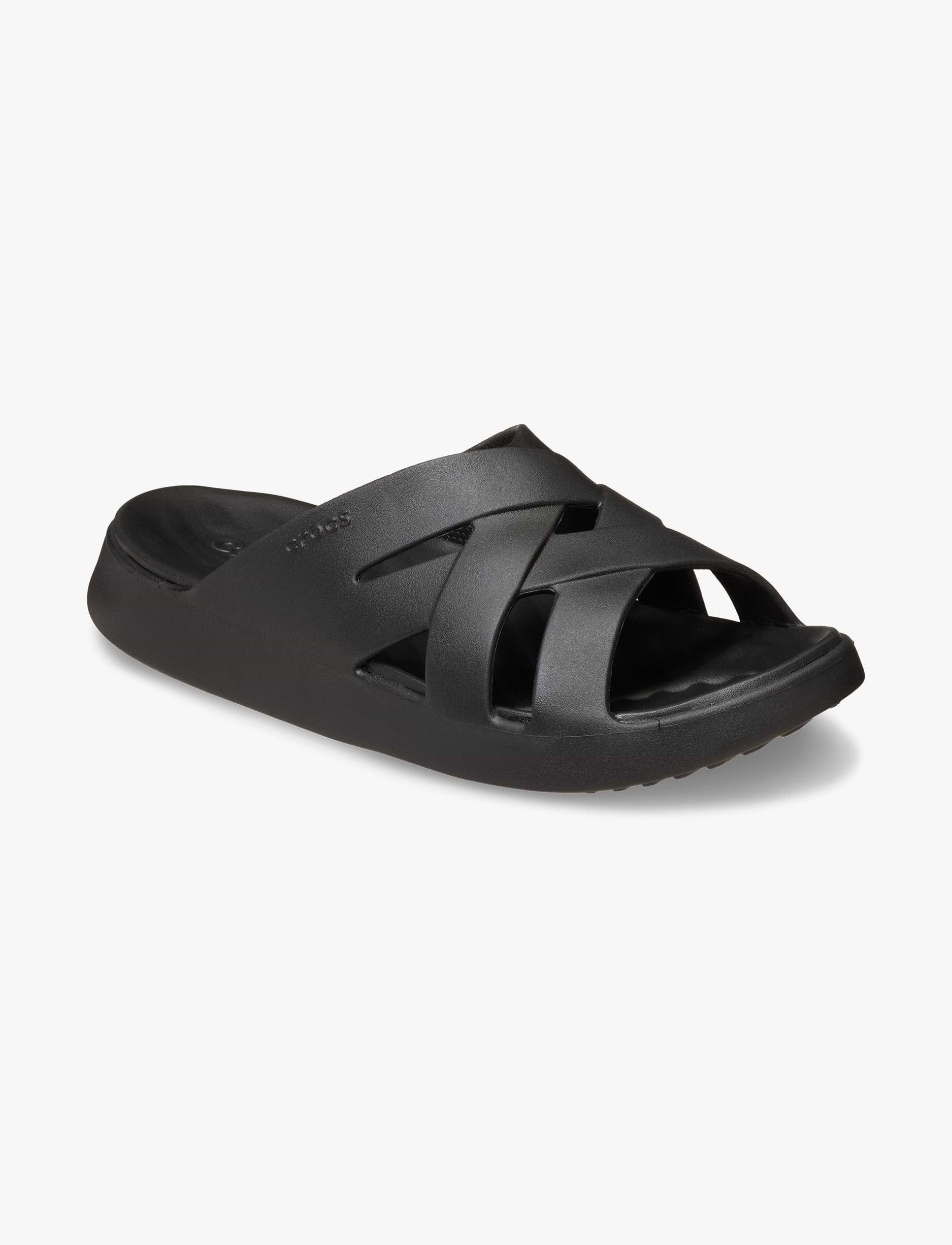 Crocs Getaway Weave Slide - כפכפי סלייד קרוקס לנשים בצבע שחור