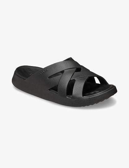Crocs Getaway Weave Slide - כפכפי סלייד קרוקס לנשים בצבע שחור