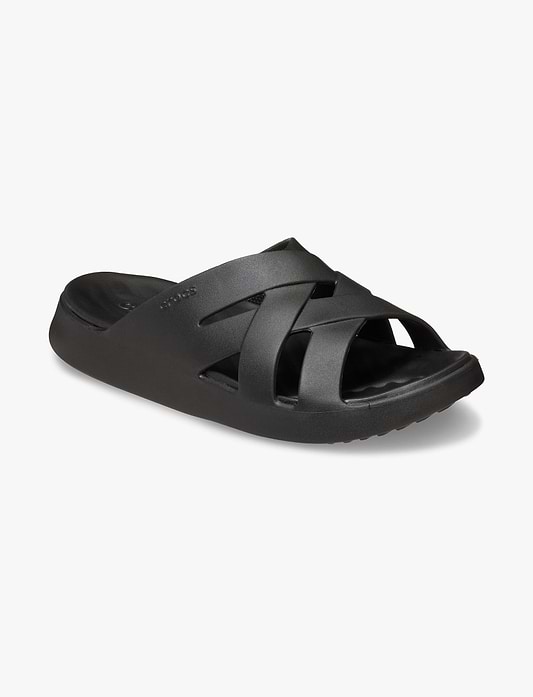 Crocs Getaway Weave Slide - כפכפי סלייד קרוקס לנשים בצבע שחור