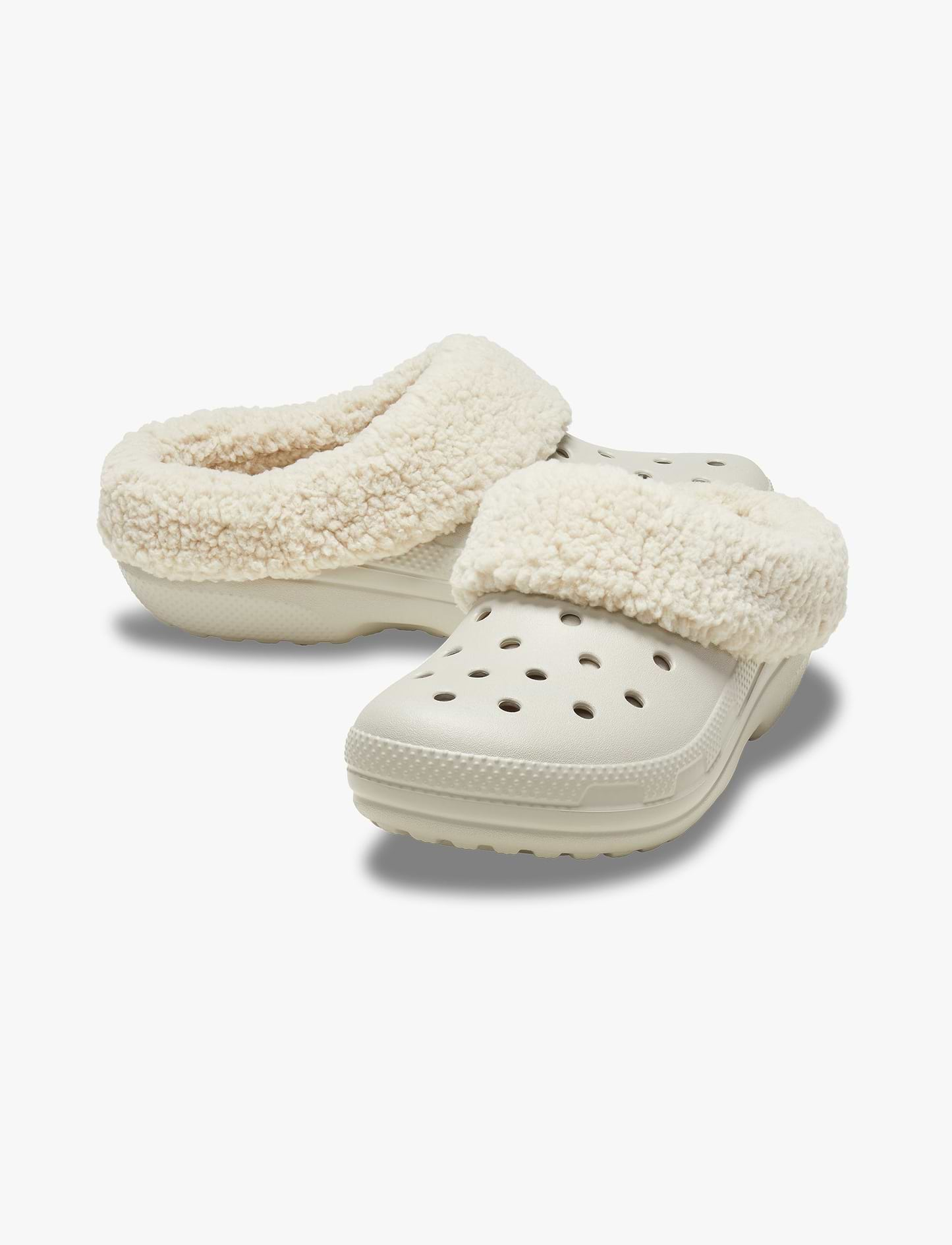 Crocs Classic Blitzen IV Clog - כפכפים פרוותיים בליצן קרוקס בצבע אבן