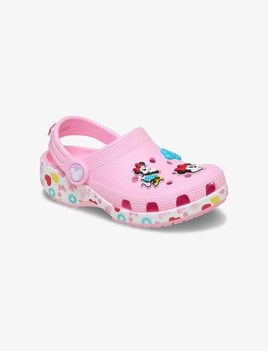 Crocs Mickey & Friends Minnie T - כפכפי קרוקס קלוג לבנות מיני מאוס וחברים בצבע ורוד מידות קטנות