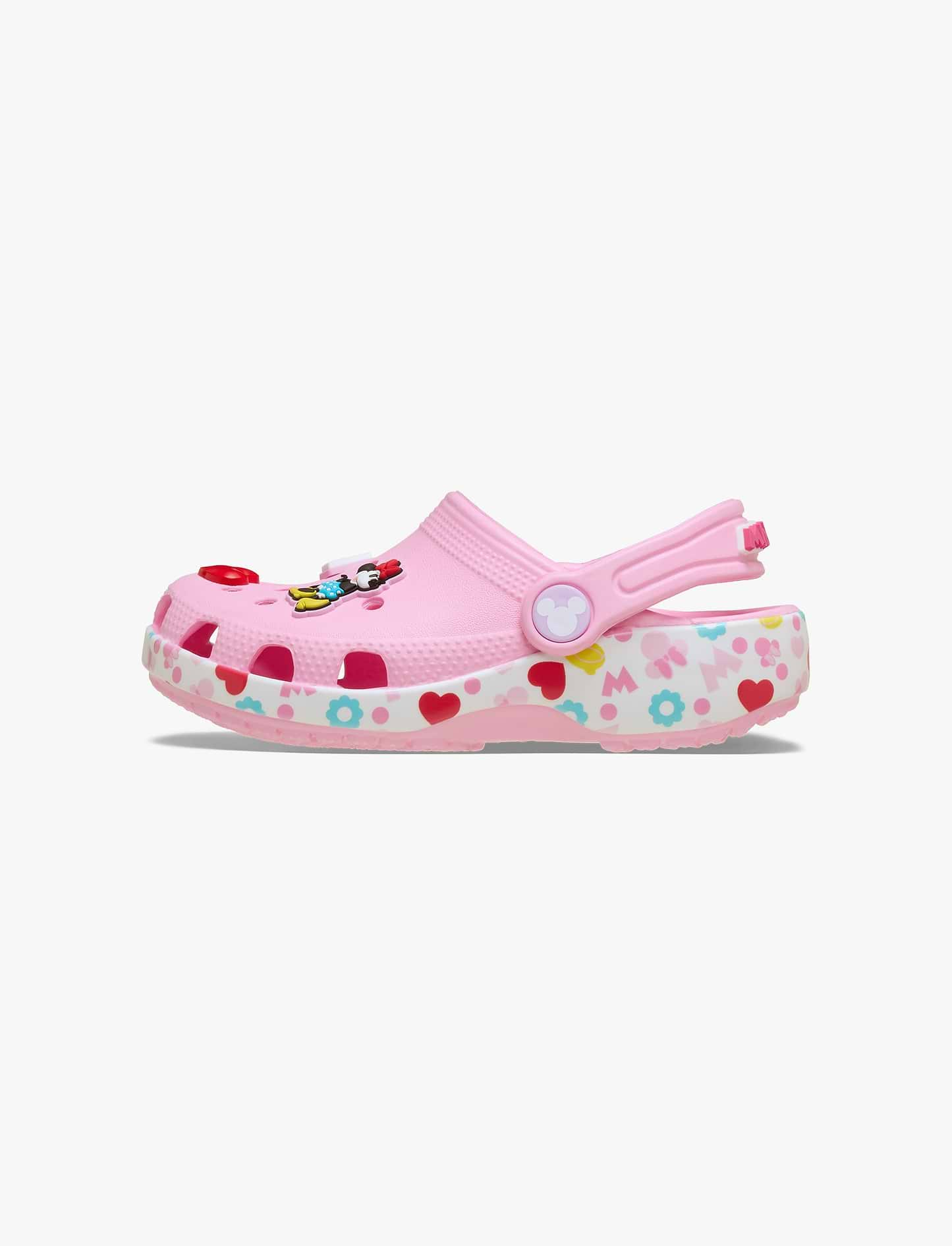 Crocs Mickey & Friends Minnie T - כפכפי קרוקס קלוג לבנות מיני מאוס וחברים בצבע ורוד מידות קטנות