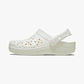 Crocs Classic Floral Cut Out Clog - כפכפי קרוקס לנשים בצבע לבן גיר