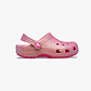 Crocs Classic Iridescent Glitter Clog T - כפכפי קרוקס קלוג גליטר לבנות בצבע ורוד נצנצים מידות קטנות
