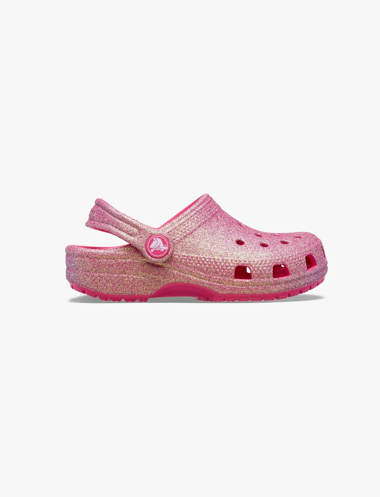 Crocs Classic Iridescent Glitter Clog T - כפכפי קרוקס קלוג גליטר לבנות בצבע ורוד נצנצים מידות קטנות