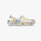 Crocs Classic Pastel Pets Clog T-  כפכפי קרוקס לילדים בצבע לבן גיר בהדפס צבעוני מידות קטנות