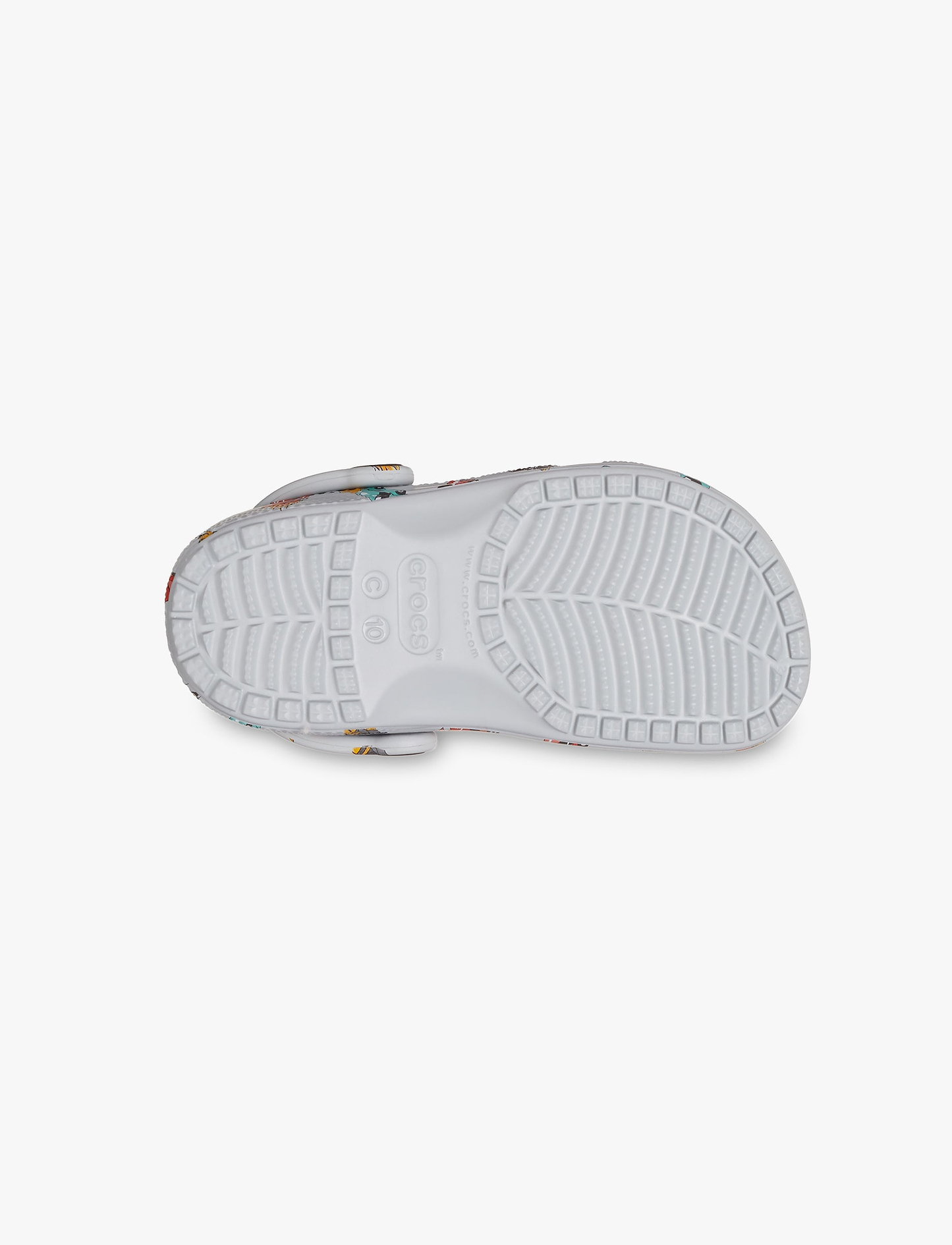 Crocs Classic Race Cars Graphic Clog T- כפכפי קרוקס לילדים בצבע אפור עם הדפס מכוניות
