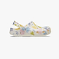 Crocs Classic Pastel Pets Clog K -  כפכפי קרוקס לילדים בצבע לבן גיר בהדפס צבעוני