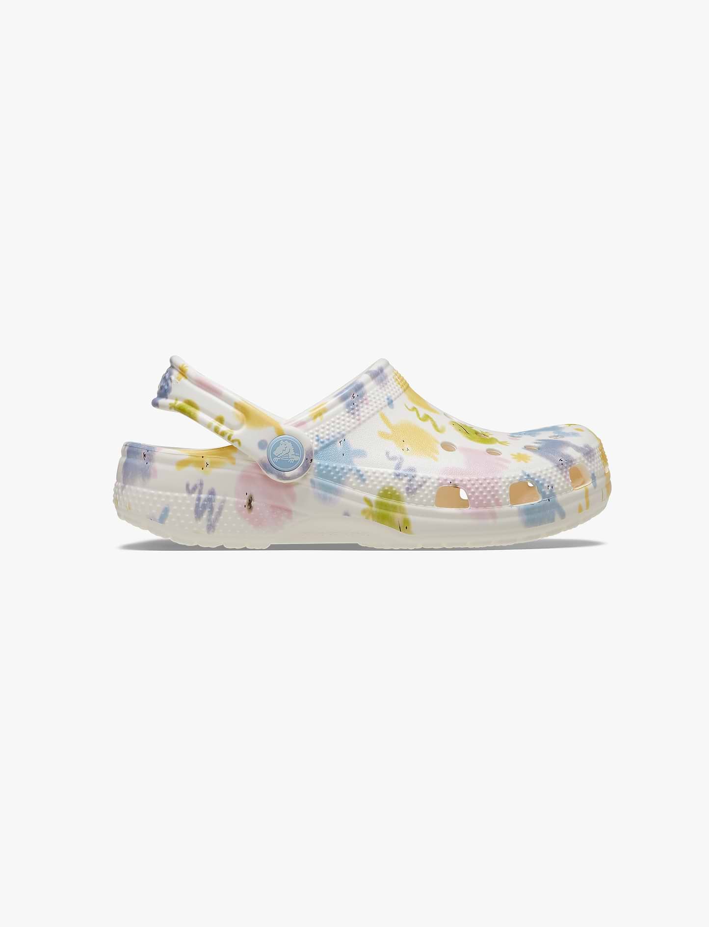 Crocs Classic Pastel Pets Clog K - כפכפי קרוקס לילדים בצבע לבן גיר בהדפס צבעוני