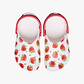 Crocs Classic Fresh Fruits K -  כפכפי קרוקס לילדים בצבע לבן בהדפס תותים אדומים