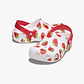 Crocs Classic Fresh Fruits K -  כפכפי קרוקס לילדים בצבע לבן בהדפס תותים אדומים