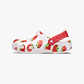 Crocs Classic Fresh Fruits K -  כפכפי קרוקס לילדים בצבע לבן בהדפס תותים אדומים