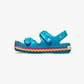Crocs Crocband Cruiser Ric Rac T -  סנדלי קרוקס לילדים בצבע כחול סוליה צבעונית
