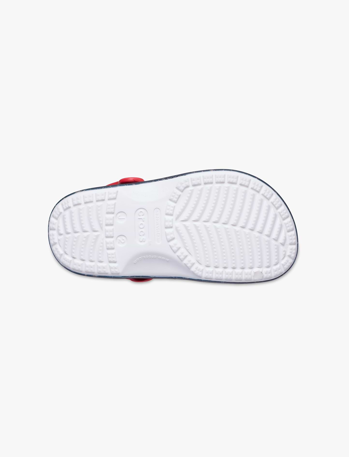 Crocs Peanuts Classic Clog K - כפכפי קלוג קרוקס סנופי לילדים בצבע לבן/שחור/אדום