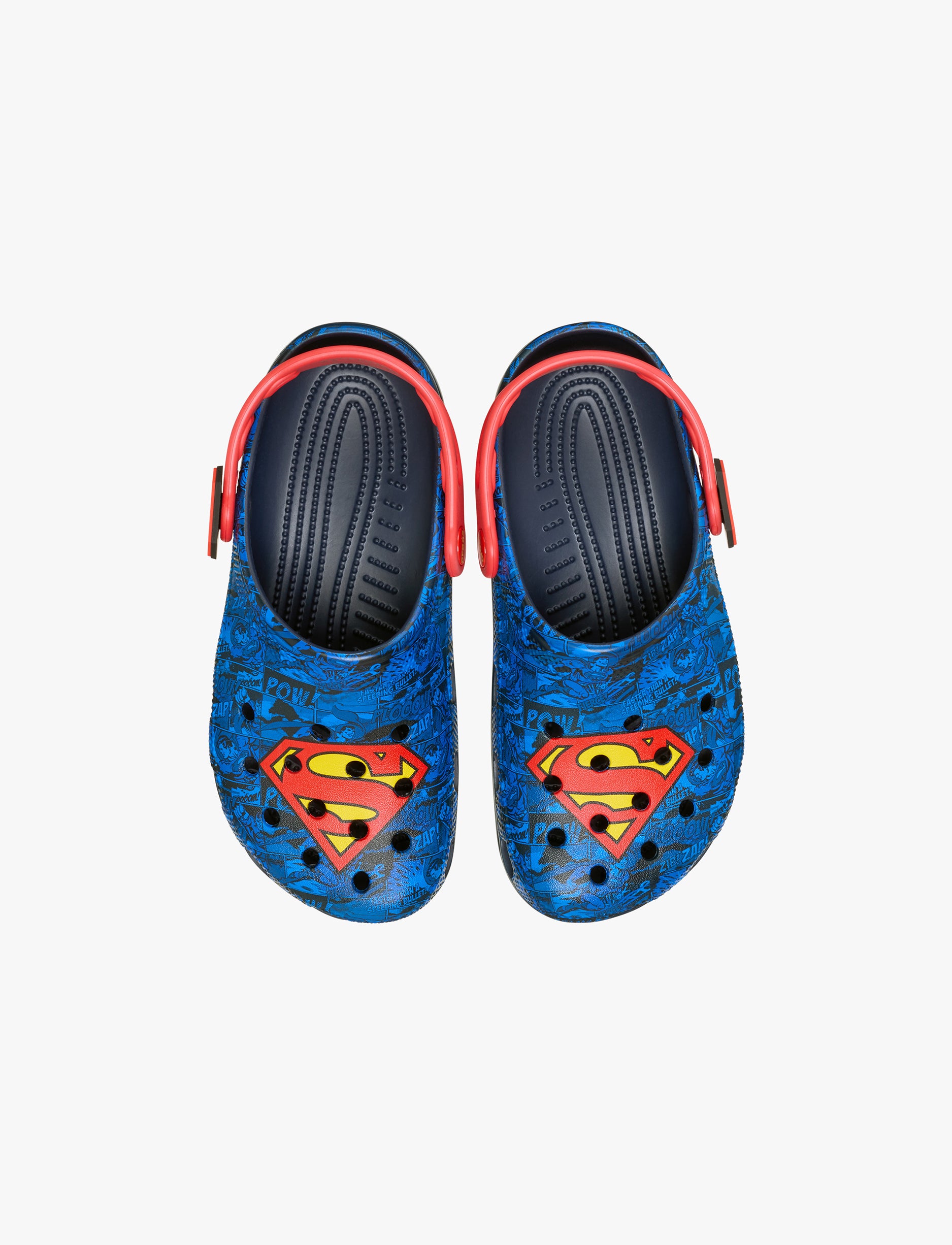 Crocs Superman Classic Clog K - כפכפי קלוג קרוקס סופרמן לילדים בצבע כחול/אדום