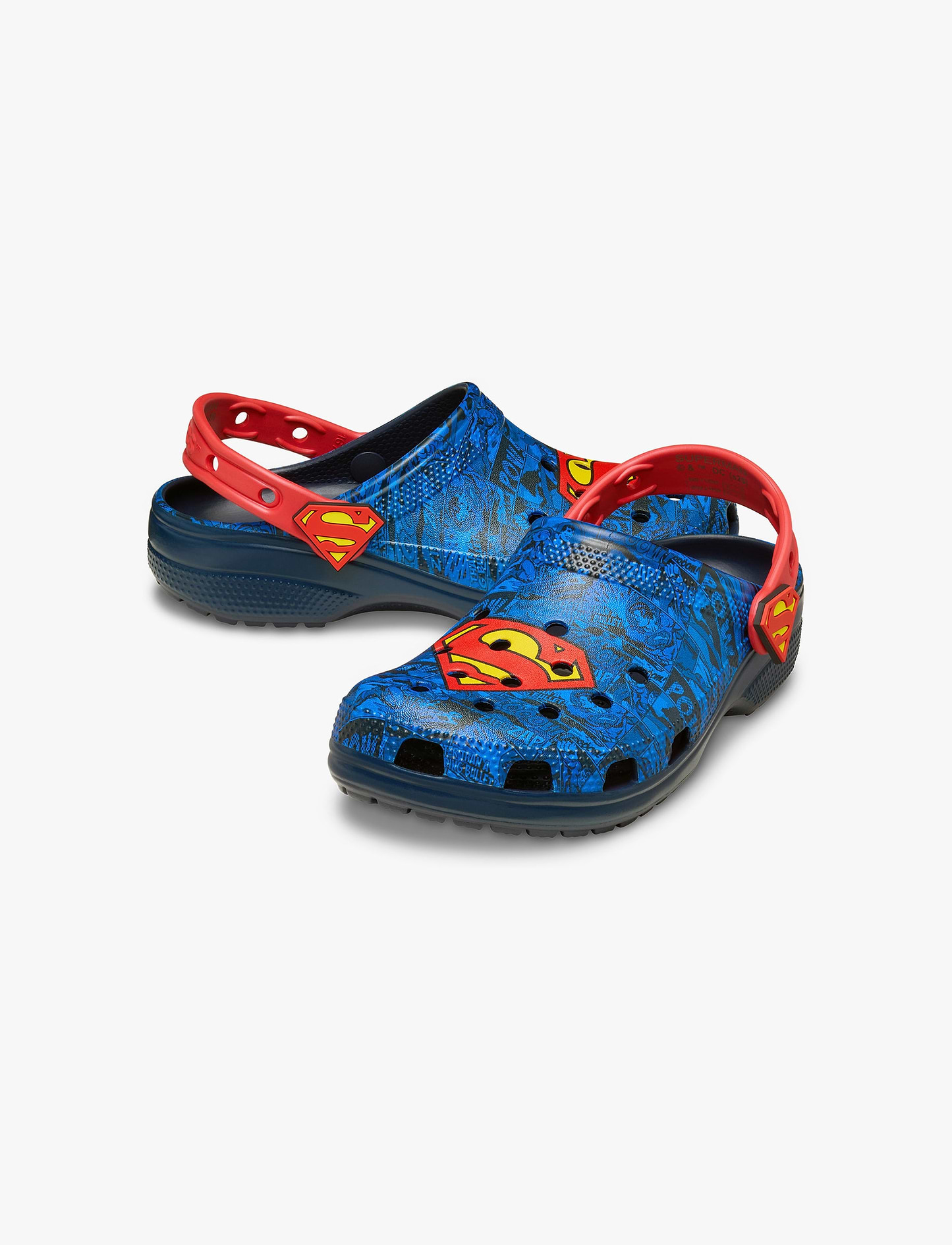 Crocs Superman Classic Clog K - כפכפי קלוג קרוקס סופרמן לילדים בצבע כחול/אדום