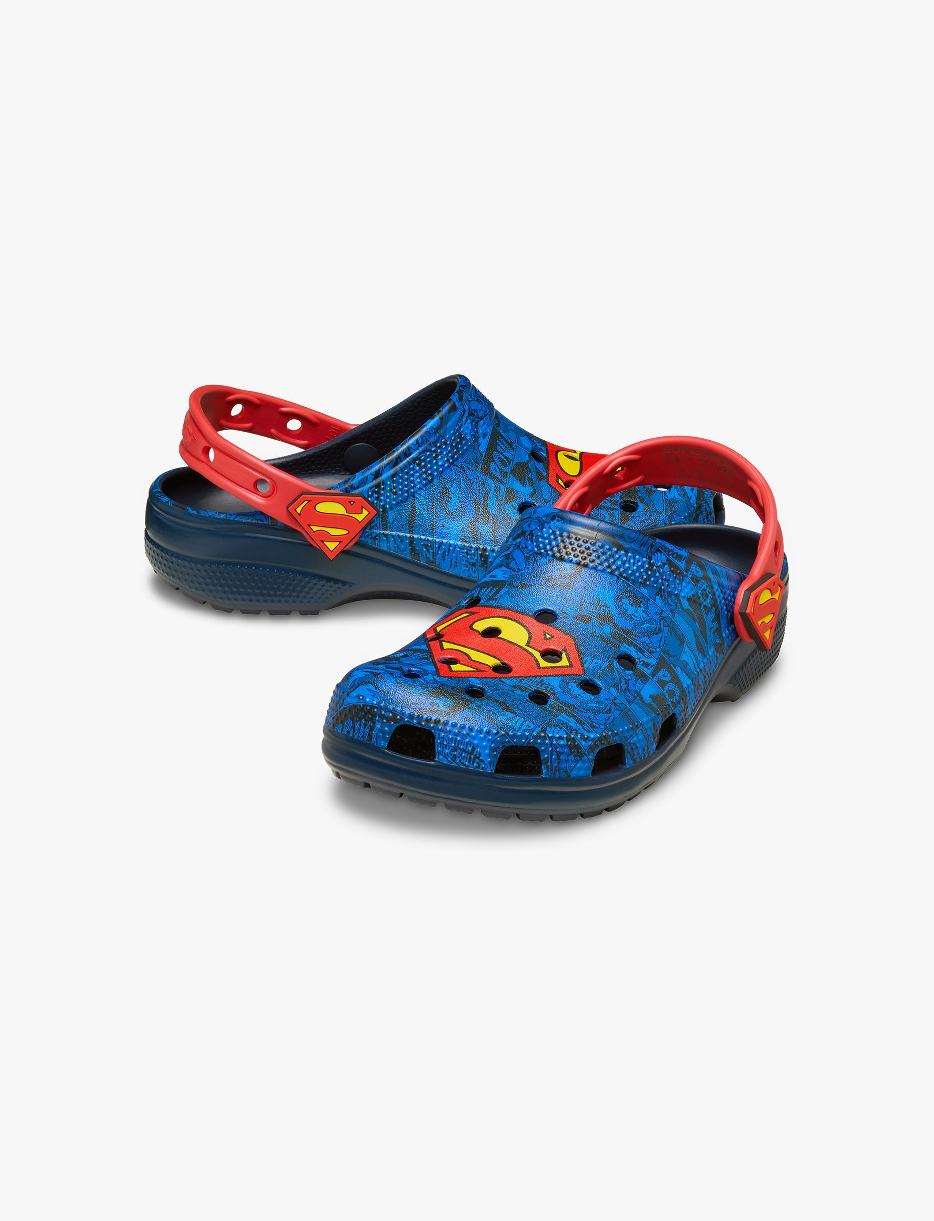 Crocs Superman Classic Clog K - כפכפי קלוג קרוקס סופרמן לילדים בצבע כחול/אדום